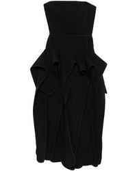 Maticevski - Strapless Ruffled Midi Dress - Lyst