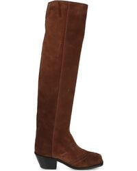 Ermanno Scervino - Brogue Suède Overknee Laarzen - Lyst