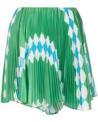 Monse - Graphic-Print Pleated Mini Skirt - Lyst