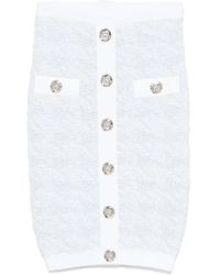 Balmain - Midi-Rok Met Knopen - Lyst