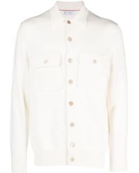 Brunello Cucinelli - Fine-Knit Cashmere Shirt Cardigan - Lyst