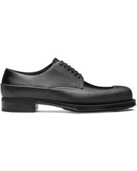 Prada - Brushed Square-toe Derby Shoes - Lyst