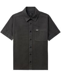 A.P.C. - Zip-pocket Cotton Shirt - Lyst