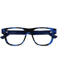 Gucci - Tortoiseshell-Effect Rectangle-Frame Glasses - Lyst