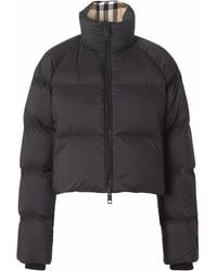 Burberry - Alsham Cropped Logo Puffer Jacket - Lyst