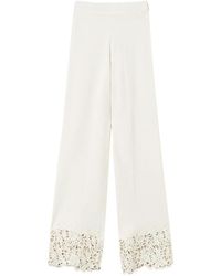 Twinset - Knitted Lace-Panel Trousers - Lyst