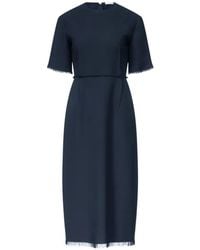 FFORME - Brooke Frayed-Edge Midi Dress - Lyst