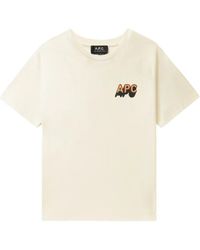 A.P.C. - Logo-Print Cotton T-Shirt - Lyst
