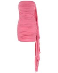Alexander Wang - Asymmetric Ruched Strapless Mini Dress - Lyst