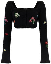 Philosophy Di Lorenzo Serafini - Cropped Floral Cardigan - Lyst