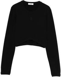 Sandro - Embroidered Cropped Top - Lyst