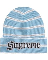 Supreme - Metallic-Stripe Beanie Hat - Lyst