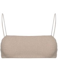 TOTEME - Smocked Bandeau Bikini Top - Lyst