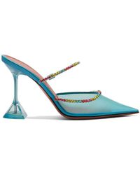 AMINA MUADDI - Gilda Glass 95Mm Mules - Lyst