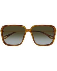Chloé - Lunettes De Soleil À Effet Écailles De Tortue - Lyst