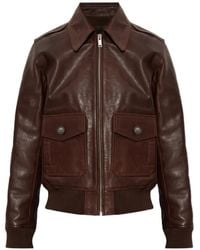 A.P.C. - Short Leather Jacket - Lyst