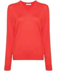 The Row - Wwool V-Necked Sweater - Lyst