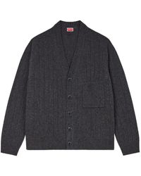 KENZO - Buttoned Chest-Pocket Cardigan - Lyst