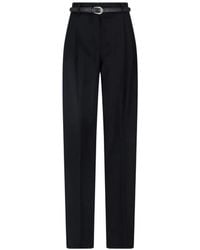 Max Mara - Belted Pleated Tailored Trousers - Lyst