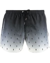 Neil Barrett - Screen-Print Swim Shorts - Lyst