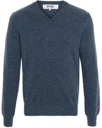 COMME DES GARÇONS PLAY - Logo-Appliqué Wool Jumper - Lyst