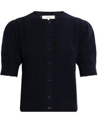FRAME - Puff-Sleeve Button Cardigan - Lyst