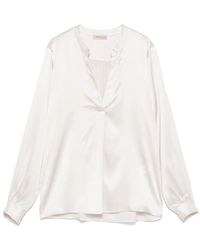Blanca Vita - Bluse Aus Satin - Lyst