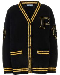 Prada - Cardigan Con Applicazione - Lyst