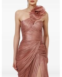 IRIS SERBAN - One-Shoulder Floral-Detail Maxi Dress - Lyst