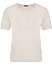 Kiton - Gebreid T-Shirt Van Kasjmier-Zijde - Lyst