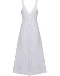 120% Lino - Sequin-Embellished Sleeveless Midi Dress - Lyst