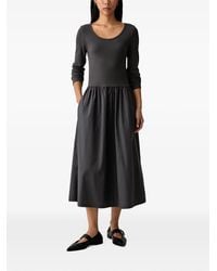 Marc O' Polo - Ribbed-Knit Panelled Midi Dress - Lyst