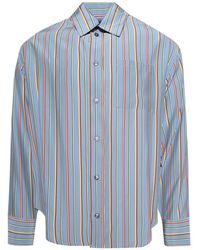 The Elder Statesman - Overhemd Met Gestreept Jacquard - Lyst