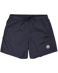 Moncler - Badeshorts Mit Monogramm-Print - Lyst