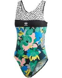 adidas - Floral-Print Bodysuit - Lyst