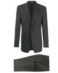 Canali Fitted Single-breasted Suit - Gray