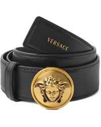 Versace - Ceinture En Cuir 3,5 Cm - Lyst