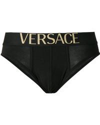 Versace Logo Briefs - Black