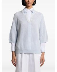Peserico - Sequinned Cotton Yarn Polo Shirt - Lyst