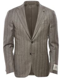 Corneliani - Herringbone Single-Breasted Blazer - Lyst