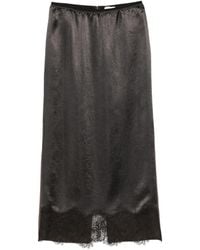 Alysi - Lace-Trim Crinkled-Finish Skirt - Lyst
