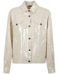 Kiton - Veste Droite À Sequins - Lyst