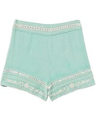 Twinset - Embroidered High-Waisted Shorts - Lyst