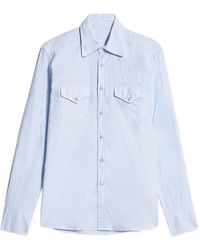 Fortela - Striped Patch-Pockets Shirt - Lyst