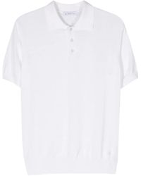 Manuel Ritz - Logo-Embroidered Fine-Knit Polo Shirt - Lyst
