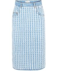 Nina Ricci - Denim Midi Skirt - Lyst