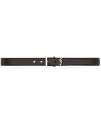 Saint Laurent - Cassandre Vadim Leather Belt - Lyst
