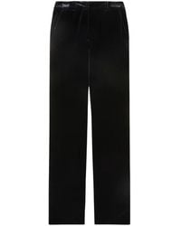 Patrizia Pepe - Velvet-Effect Straight-Leg Trousers - Lyst