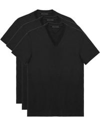 Prada - Black V-neck Cotton T-shirt 3-pack - Lyst