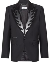 Philipp Plein - Flame Single-Breasted Blazer - Lyst